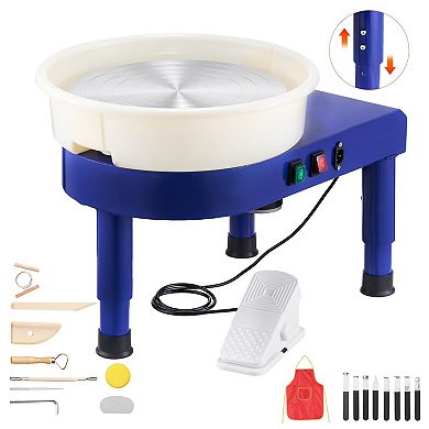 Tabletop Electric Pottery Wheel with Turntable and Removable Water Basin