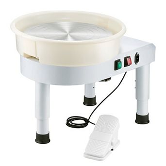 Tabletop Electric Pottery Wheel with Turntable and Removable Water Basin