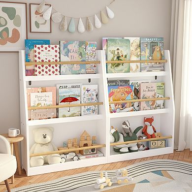 Homy Casa 3-Tier Kids Bookshelf with Front-Facing Display Rack