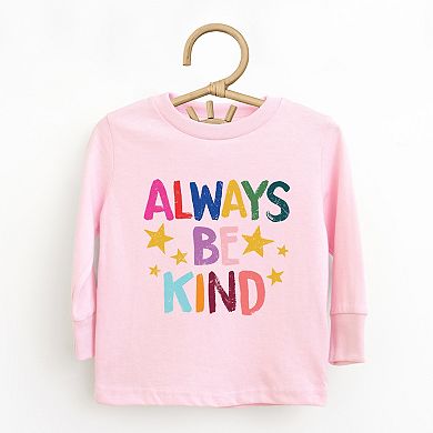Always Be Kind Stars - Toddler Long Sleeve Graphic Tee