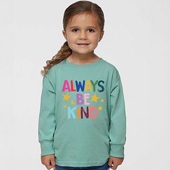 Always Be Kind Stars - Toddler Long Sleeve Graphic Tee