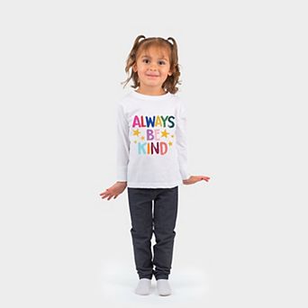 Always Be Kind Stars - Toddler Long Sleeve Graphic Tee
