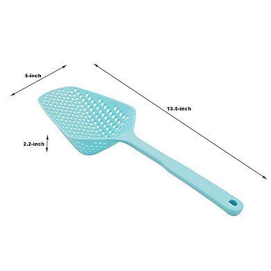 3-Pack Plastic Slotted Spoon Strainer, Heat-Resistant, for Pasta & Veggies (3 Colors)