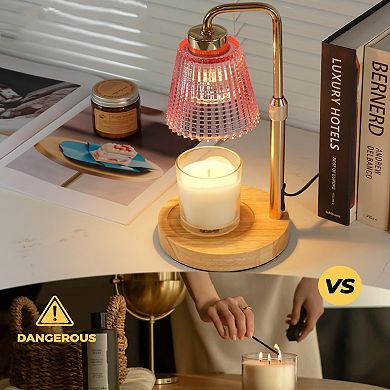 Electric Candle Warmer Lamp: Dimmable Timer, Perfect for Home Decor, Gifts