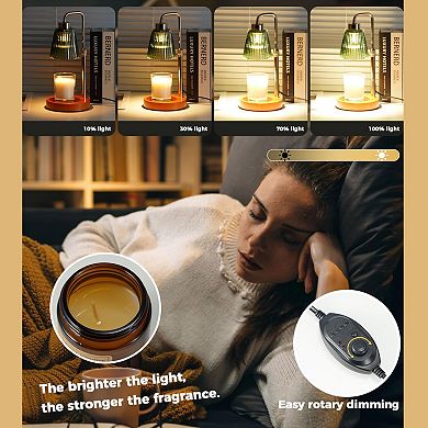 Electric Candle Warmer Lamp: Dimmable Timer, Perfect for Home Decor, Gifts