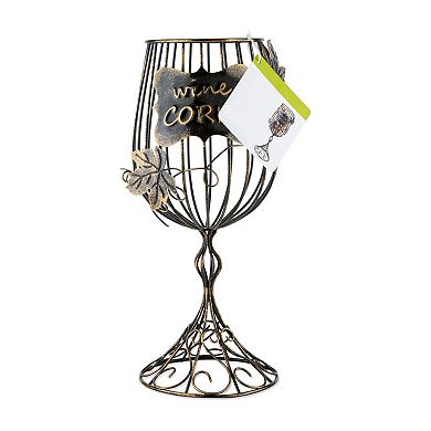Wine Cork Holder: Rustic Bronze Decorative Storage Set for 90 Corks