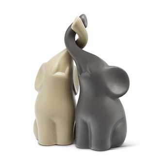 Handmade Elephant Love Figurines: Decorative Home Ornament for Valentine's Day Special Occasions