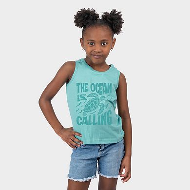 The Ocean Is Calling Turtle - Youth Tank Top