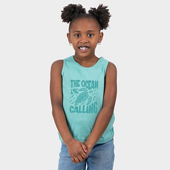 The Ocean Is Calling Turtle - Youth Tank Top