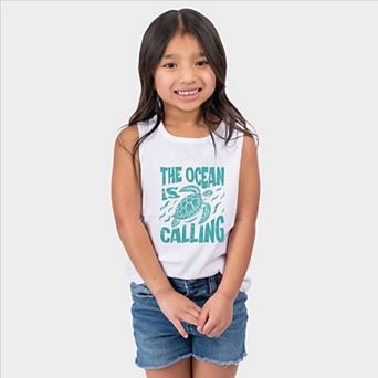 The Ocean Is Calling Turtle - Youth Tank Top