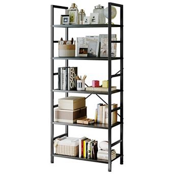 5 tier Modern Bookshelf: Space-saving, Durable, Multi-use, Waterproof, Easy Assembly