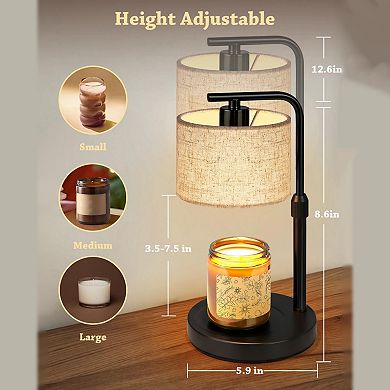 Flame-Free Candle Warmer Lamp with Timer, Dimmer, Height Adjustment for Home Decor