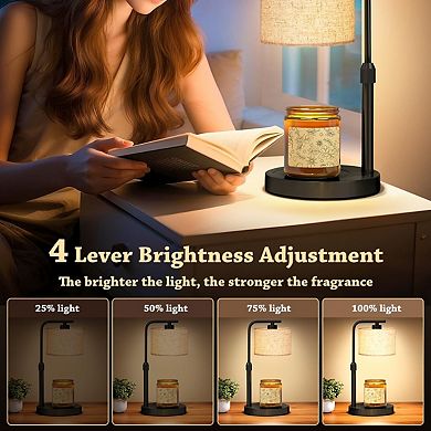 Flame-Free Candle Warmer Lamp with Timer, Dimmer, Height Adjustment for Home Decor
