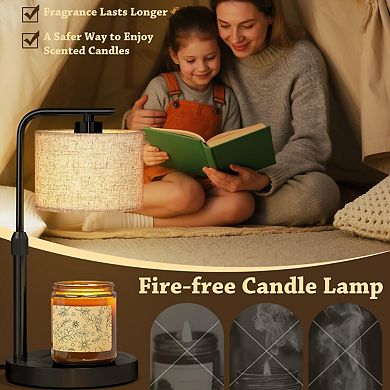 Flame-Free Candle Warmer Lamp with Timer, Dimmer, Height Adjustment for Home Decor