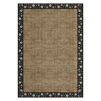 Modern Area Rug Low Pile Pet Friendly Non Slip Vacuum Clean Carpet for Kid's Room Dining Room