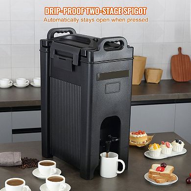 Hot and Cold Beverage Dispenser with Insulation, 5-Gallon Container with Carry Handles