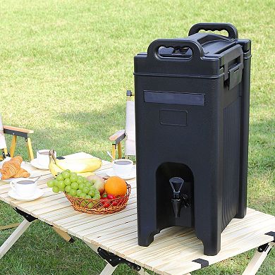 Hot and Cold Beverage Dispenser with Insulation, 5-Gallon Container with Carry Handles