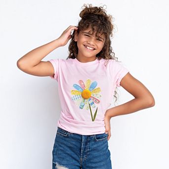 Daisy Faux Patchwork - Youth Short Sleeve Graphic T-Shirt