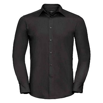 Russell Collection Mens Polycotton Easy-Care Long-Sleeved Formal Shirt