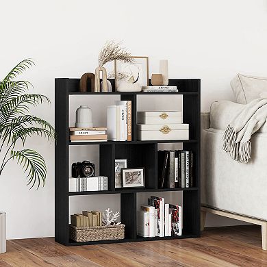 Costway 7-cube Bookcase 3-tier Open Storage Shelf with Anti-tipping Kits for Living Room