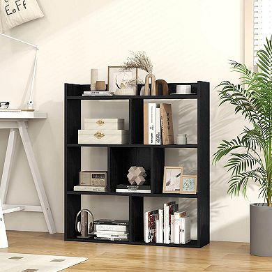 Costway 7-cube Bookcase 3-tier Open Storage Shelf with Anti-tipping Kits for Living Room