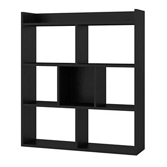 Costway 7-cube Bookcase 3 tier Open Storage Shelf with Anti-tipping Kits for Living Room