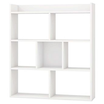 Costway 7-cube Bookcase 3 tier Open Storage Shelf with Anti-tipping Kits for Living Room