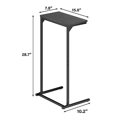 C Shaped End Table Small Sofa Tray Table