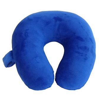 Travel Neck Pillow Cozy Soft Microfiber Compact Design Airplane Car Seat Support