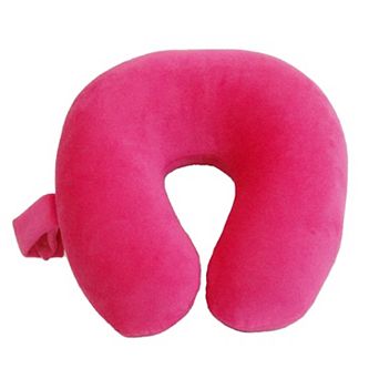 Travel Neck Pillow Cozy Soft Microfiber Compact Design Airplane Car Seat Support