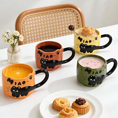 Cat Coffee Mug Funny Office Mug Gift 12.85oz