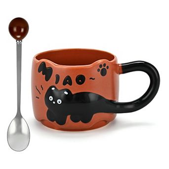 Cat Coffee Mug Funny Office Mug Gift 12.85oz