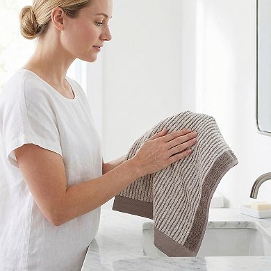 Cotton Striped Hand Towel, 29 x 13 Inches Soft Absorbent Bathroom Hand Towels for Bathroom, Kitchen