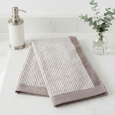 Cotton Striped Hand Towel, 29 x 13 Inches Soft Absorbent Bathroom Hand Towels for Bathroom, Kitchen