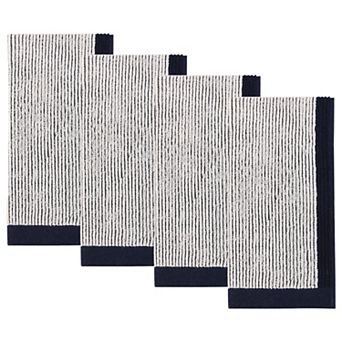 Cotton Striped Hand Towel, 29 x 13 in Soft Absorbent Bathroom Hand Towels for Bathroom, Kitchen