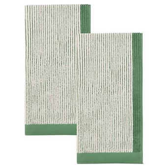 Cotton Striped Hand Towel, 29 x 13 in Soft Absorbent Bathroom Hand Towels for Bathroom, Kitchen