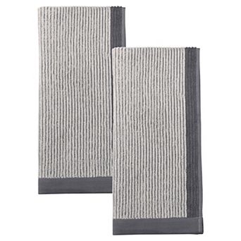 Cotton Striped Hand Towel, 29 x 13 in Soft Absorbent Bathroom Hand Towels for Bathroom, Kitchen