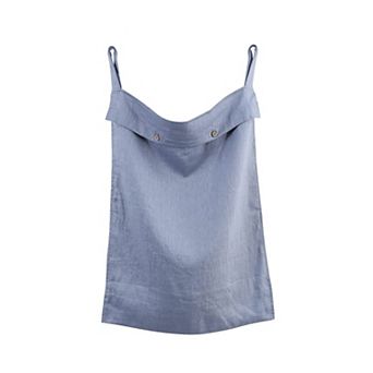 Linen Hanging Laundry Bag Over Door Hamper Buttons Zipper Space Saving Dirty Clothes Home Travel