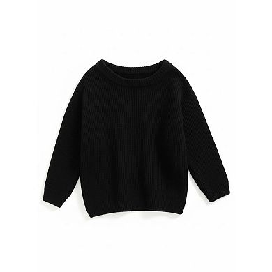 Girls' Crewneck Knit Sweater