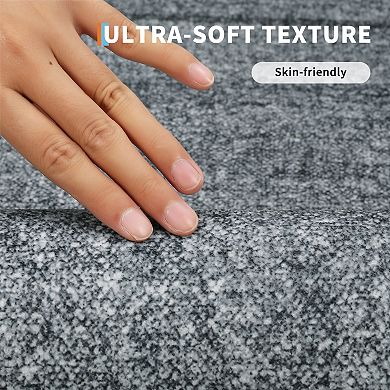 Modern Bordered Area Rug Machine Washable Low Pile Pet Friendly Ultra Thin Carpet for Kid's Room