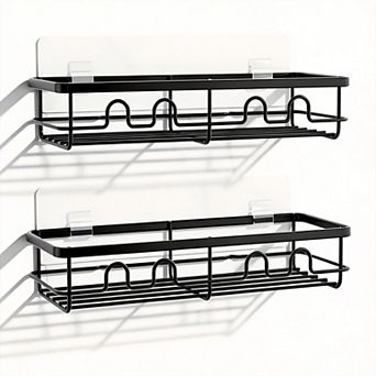 Adhesive Shower Racks Bathroom Organizer Storage 2 Pack
