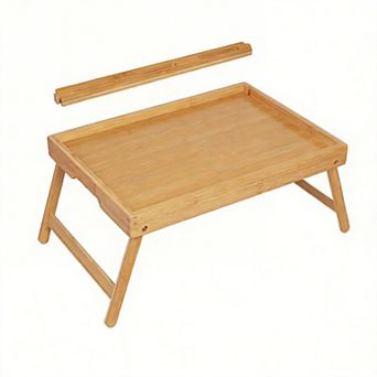 Tray Table with Handles Media Slot Food Tray