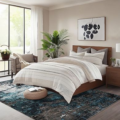 Abstract Area Rug Machine Washable Non Slip Non Shedding Stain Resistant Carpet for Bedroom Kitchen