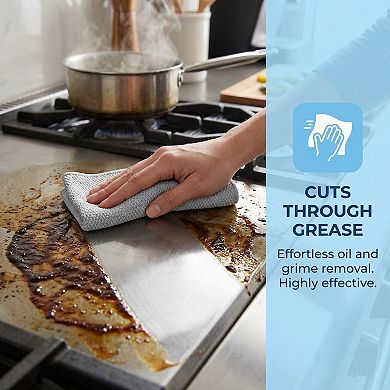 Waffle Weave Microfiber Towel, Solid Color Cloth, Absorbent Lint-Free for Kitchen 3 Pack 12" x 12"