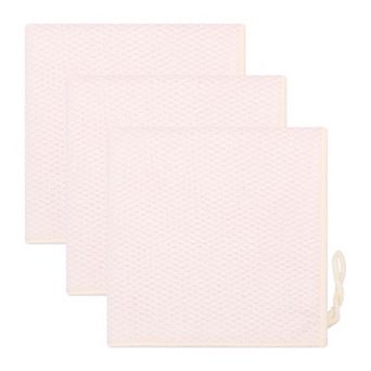 Waffle Weave Microfiber Towel, Solid Color Cloth, Absorbent Lint-Free for Kitchen 3 Pack 12" x 12"