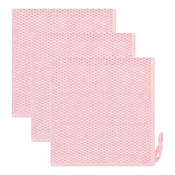 Waffle Weave Microfiber Towel, Solid Color Cloth, Absorbent Lint-Free for Kitchen 3 Pack 12" x 12"