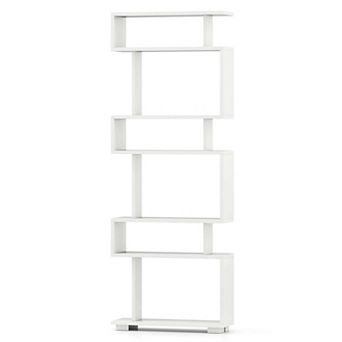 Costway Bookcase 6 tier Bookshelf with Anti-Tipping Kit Freestanding Display Shelf