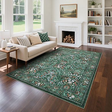 Boho Area Rug Non Slip Vacuum Clean Ultra Thin Stain Resistant Carpet for Bedroom Kitchen Hallway