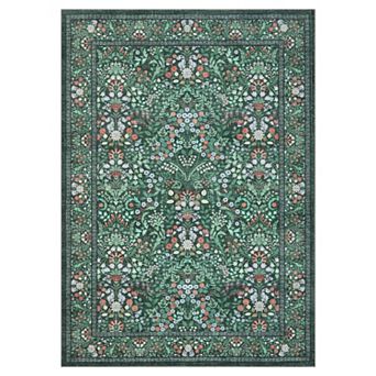 Boho Area Rug Non Slip Vacuum Clean Ultra Thin Stain Resistant Carpet for Bedroom Kitchen Hallway
