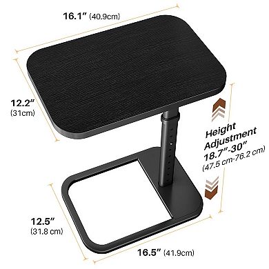TV Tray Table Adjustable Height Flip-top